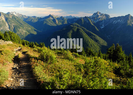 Mt. Dickerman trail a Washington North Cascade Mountains. Foto Stock