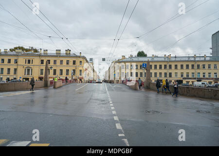 San Pietroburgo - circa ottobre, 2017: San Pietroburgo del paesaggio urbano di giorno. Foto Stock