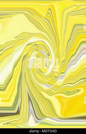 Psychedlic patterns in sfumature di giallo, verde e bianco Foto Stock