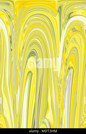 Psychedlic patterns in sfumature di giallo, verde e bianco Foto Stock