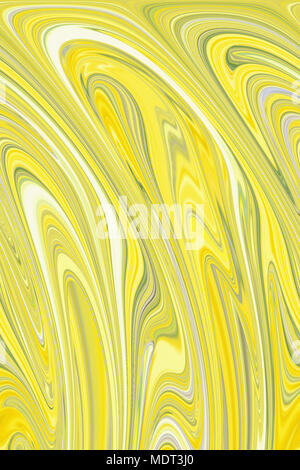 Psychedlic patterns in sfumature di giallo, verde e bianco Foto Stock