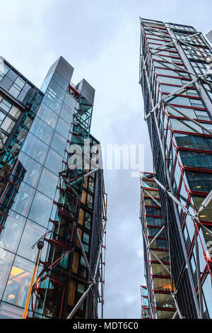 Broadgate Tower, un grattacielo a Londra nel principale quartiere finanziario della City di Londra, Regno Unito Foto Stock