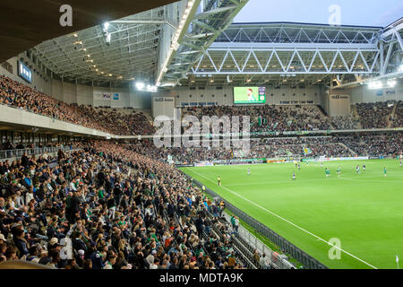 Tele2 arena è un multi-purpose stadium in sede di Stoccolma 32000 durante partite di calcio è la casa di Hammarby se e Djurgårdens SE. Foto Stock