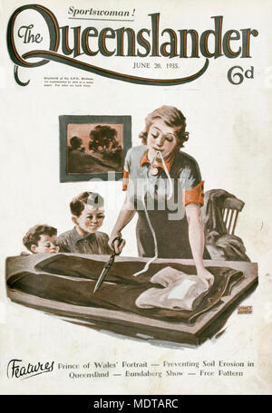 Illustrate il coperchio anteriore dall'Queenslander Giugno 20, 1935. Posizione: Queensland, Australia Foto Stock