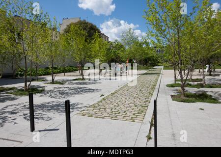 Francia, Clichy la Garenne, rue des cailloux, Marcel Bich park, avviso di copyright: CRT PIdF Foto Stock