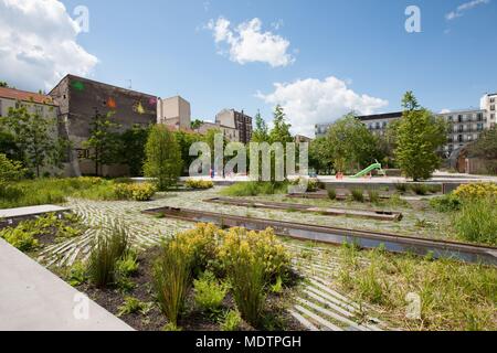 Francia, Clichy la Garenne, rue des cailloux, Marcel Bich park, avviso di copyright: CRT PIdF Foto Stock