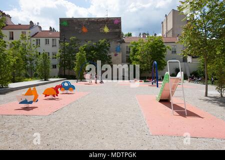 Francia, Clichy la Garenne, rue des cailloux, Marcel Bich park, avviso di copyright: CRT PIdF Foto Stock