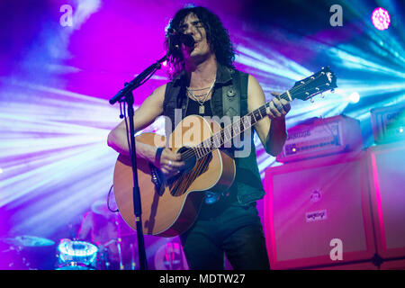 Milano, 19 aprile 2018 la Zen Circus si esibisce dal vivo all'Alcatraz a Milano © Davide Merli / Alamy Live News Foto Stock