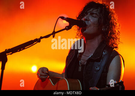 Milano, 19 aprile 2018 la Zen Circus si esibisce dal vivo all'Alcatraz a Milano © Davide Merli / Alamy Live News Foto Stock