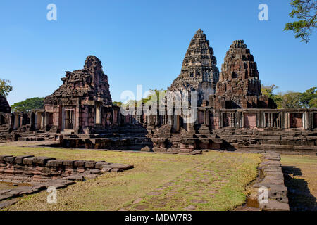 Prasat hin phimai storica meta di viaggio in nakorn ratchasima orientale del nord della Thailandia Foto Stock