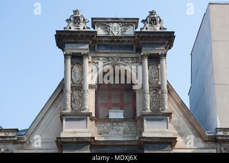 Parigi, rue Bonaparte, Ecole Nationale Superieure des Beaux-Arts (ENSBA), ex portico del Anett Castello, Foto Stock