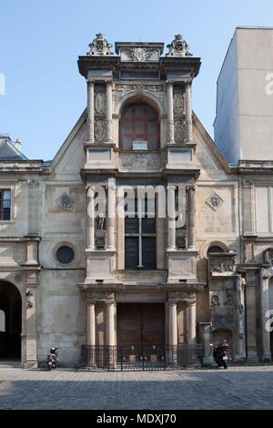 Parigi, rue Bonaparte, Ecole Nationale Superieure des Beaux-Arts (ENSBA), ex portico del Anett Castello, Foto Stock