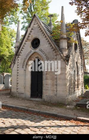 Parigi, cimitero Pere Lachaise, grave, 43divisione, cappella del banchiere francese Jean-Louis Greffulhe e la sua famiglia, architetto Alexandre Brongniart Teodoro Foto Stock