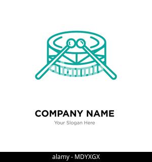 Tamburi company Logo design template, business corporate icona vettore Illustrazione Vettoriale