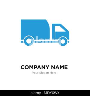 Consegna truck company Logo design template, business corporate icona vettore Illustrazione Vettoriale