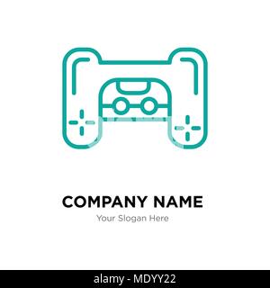 Playstation company Logo design template, business corporate icona vettore Illustrazione Vettoriale