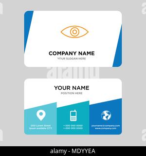 Occhio business card modello di progettazione, visita per la vostra azienda, moderno creativo e pulire la carta di identità illustrazione vettoriale Illustrazione Vettoriale