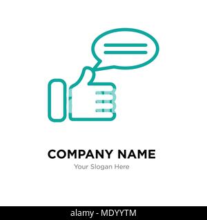 Commento company Logo design template, business corporate icona vettore Illustrazione Vettoriale