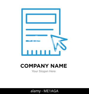 Blank company Logo design template, business corporate icona vettore Illustrazione Vettoriale