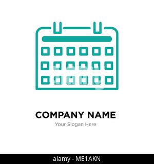 Tastiera company Logo design template, business corporate icona vettore Illustrazione Vettoriale