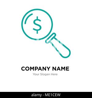 Lente company Logo design template, business corporate icona vettore Illustrazione Vettoriale