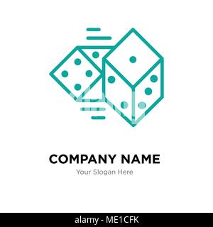 Dadi company Logo design template, business corporate icona vettore Illustrazione Vettoriale