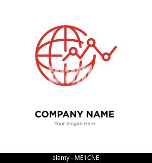 Diagramma di flusso interface company Logo design template, business corporate icona vettore Illustrazione Vettoriale