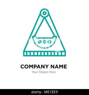 Giostra company Logo design template, business corporate icona vettore Illustrazione Vettoriale