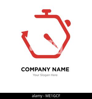 Il tempo di consegna tool company Logo design template, business corporate icona vettore Illustrazione Vettoriale