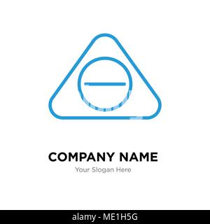 Il pulsante Sottrazione company Logo design template, business corporate icona vettore Illustrazione Vettoriale