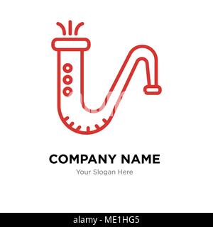 Il sassofono company Logo design template, business corporate icona vettore Illustrazione Vettoriale