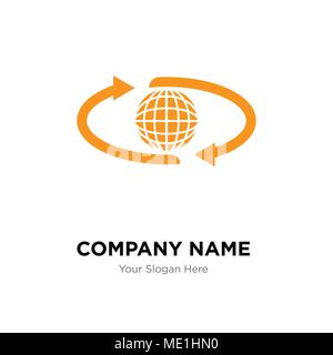 Consegna internazionale company Logo design template, business corporate icona vettore Illustrazione Vettoriale