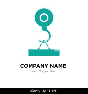 Gru di carico company Logo design template, business corporate icona vettore Illustrazione Vettoriale