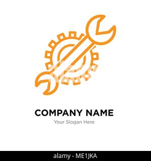 Impostazioni company Logo design template, business corporate icona vettore Illustrazione Vettoriale