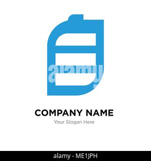 Battery Company logo design template, business corporate icona vettore Illustrazione Vettoriale