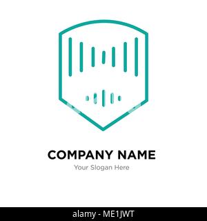 Maschera company Logo design template, business corporate icona vettore Illustrazione Vettoriale