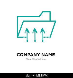 Collegato dati cartella company Logo design template, business corporate icona vettore Illustrazione Vettoriale
