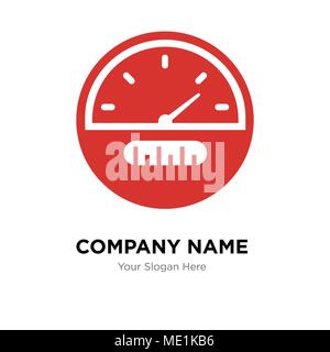 Il tachimetro company Logo design template, business corporate icona vettore Illustrazione Vettoriale