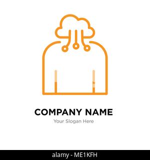 Il cloud computing company Logo design template, business corporate icona vettore Illustrazione Vettoriale