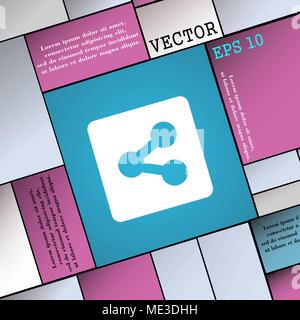 Icona Condividi segno. Appartamento moderno stile per il design. Illustrazione Vettoriale Illustrazione Vettoriale