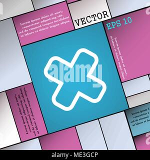 Icona Annulla segno. Appartamento moderno stile per il design. Illustrazione Vettoriale Illustrazione Vettoriale