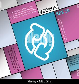 Icona Aggiorna segno. Appartamento moderno stile per il design. Illustrazione Vettoriale Illustrazione Vettoriale