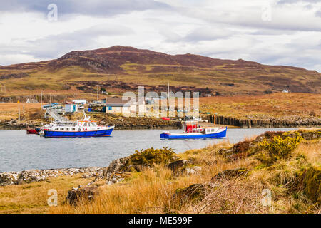 Isola di Ulva, off The Isle of Mull, Ebridi Interne, Scozia. Ulva è il soggetto di una comunità buyout Foto Stock