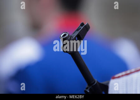 Close-up di un AK47 fucile a canna di fucile Foto Stock