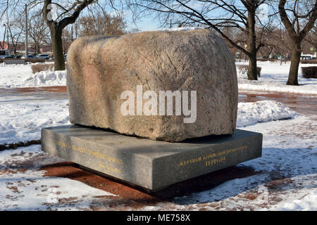 San Pietroburgo, Russia - Marzo 27, 2018. Monumento alle vittime del terrore comunista a San Pietroburgo. Foto Stock