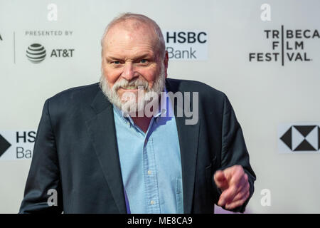 New York, Stati Uniti d'America, 21 aprile 2018. Il veterano attore Brian Dennehy assiste la premiere di "Il Gabbiano" al 2018 Tribeca Film Festival di New York City. Foto di Enrique Shore/Alamy Live News Foto Stock