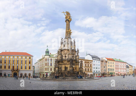 La Colonna della Santa Trinità, Olomouc, Repubblica Ceca Foto Stock