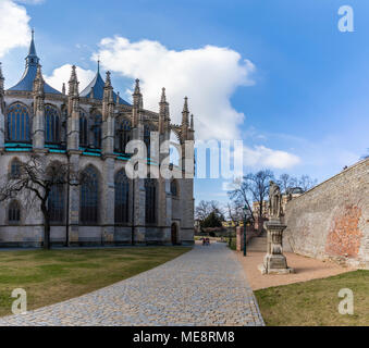 Kostnice Sedlec, Santa Barbara cattedrale, Barbara Street, Kutna Hora, Repubblica Ceca Foto Stock