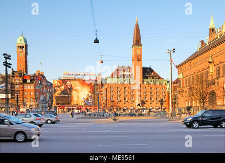 COPENHAGEN, Danimarca - 13 Aprile 2010: Scandic Palace Hotel sulla piazza del Municipio. È stato costruito nel 1910. Foto Stock