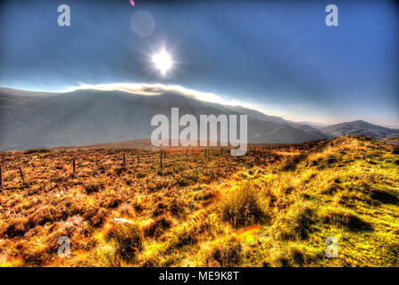 Area di Loch Ness, Scozia. Stagliano artistico vista del Great Glen. Foto Stock